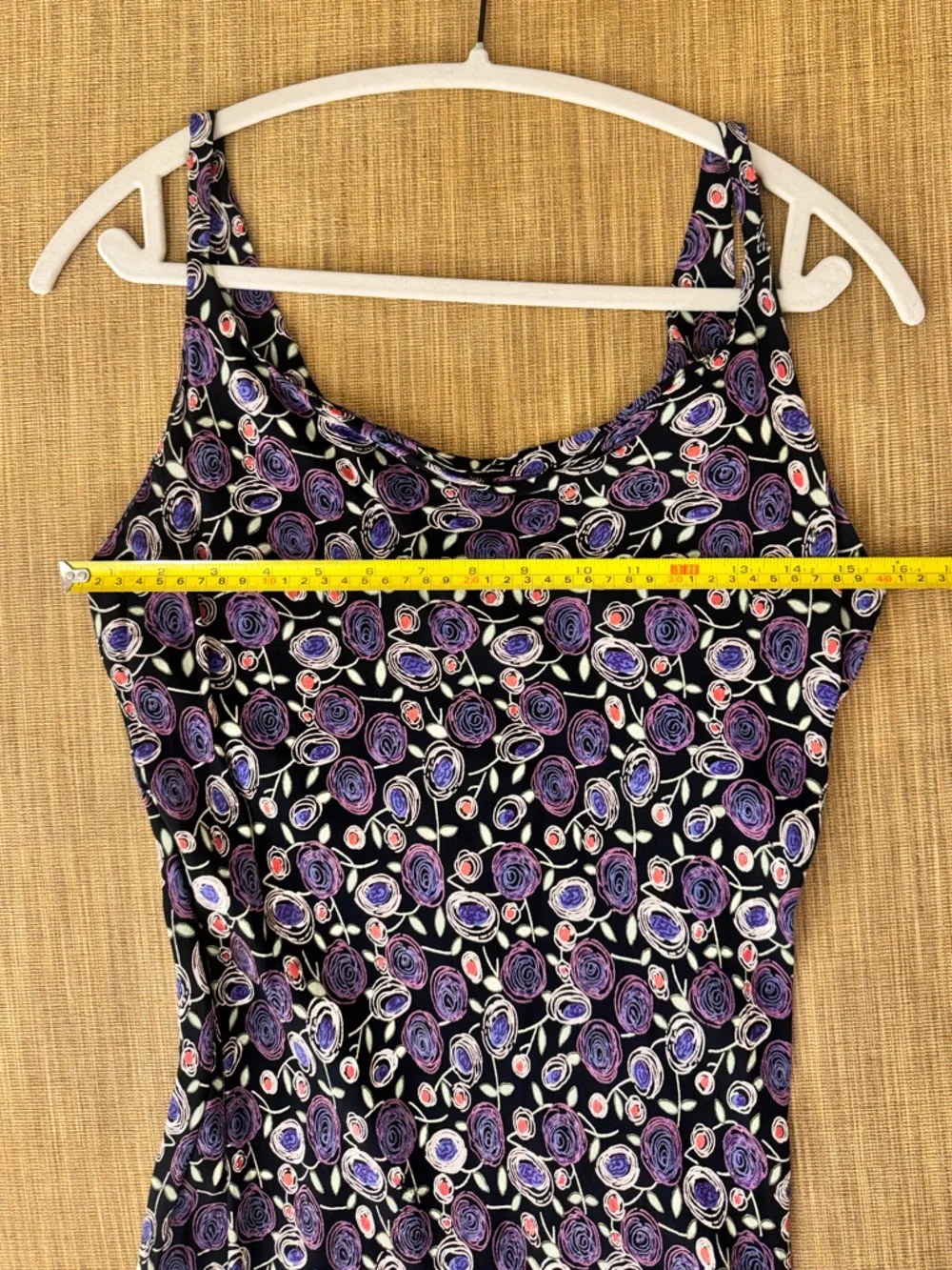 Vintage Loco Lindo Purple Floral Midi Dress - Picture 6 of 8